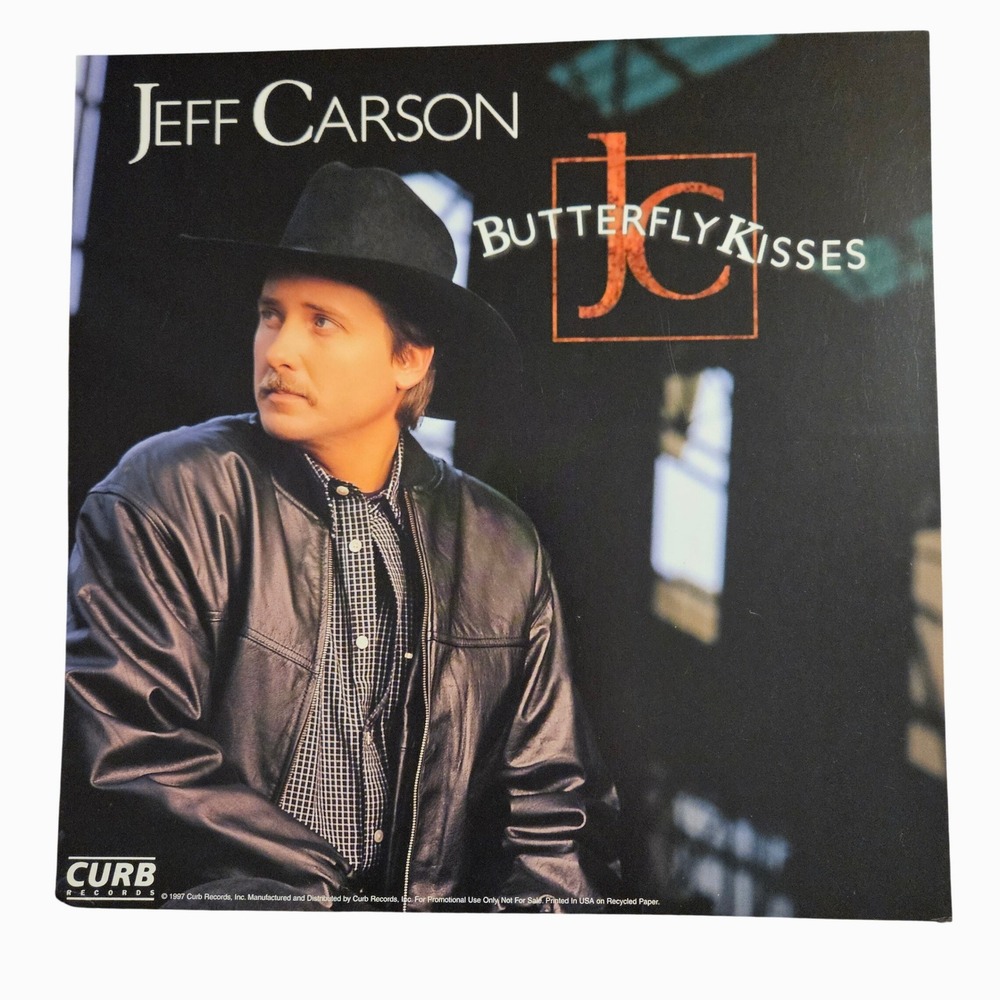 Jeff Carson Butterfly Kisses 12x12 Double Sided Flat Promo Poster Vintage 1997